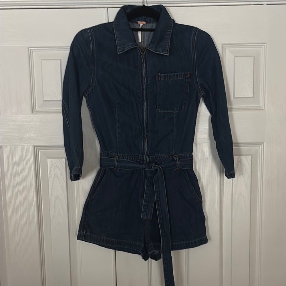 Free People Denim Romper - Size 0